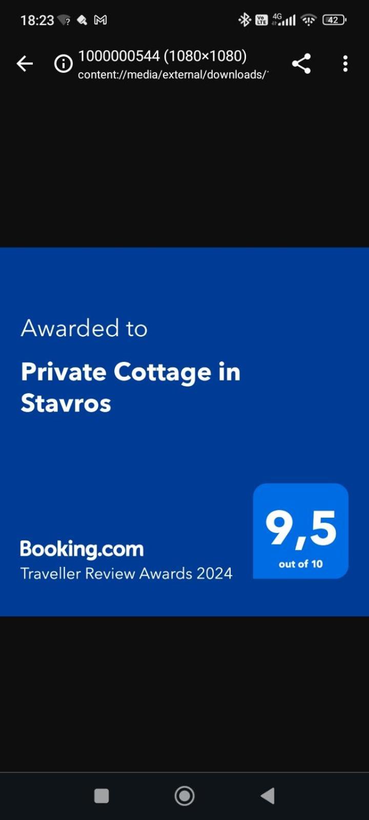 Private Cottage In Stavros Marandokhórion Ruang foto